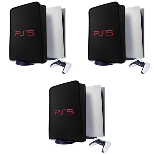 ZORBES® Dust Cover for Sony PS5 Console Protective Case Anti Scratch Waterproof for PlayStation 5 Game Sleeve Accessories Digital Edition Disc Edition Black 3 PCS ZORBES® Dust Cover for Sony PS5 Console Protective Case Anti Scratch Waterproof for PlayStation 5 Game Sleeve Accessories Digital Edition Disc Edition Black 3 PCS